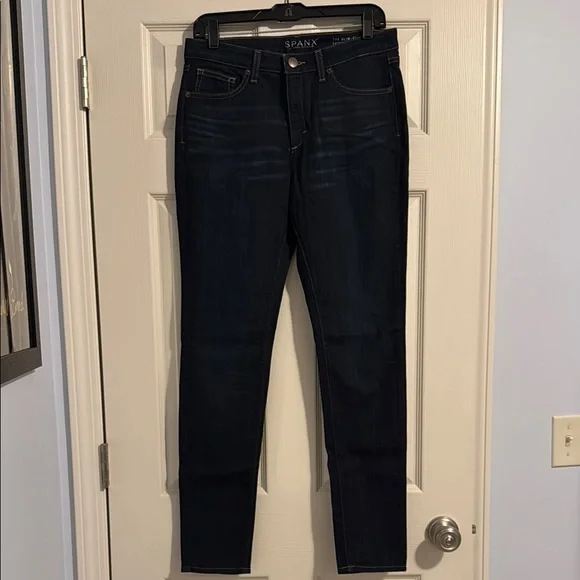 Spanx Women's Dark Blue Jeans Size 29 - Picture 2 of 9